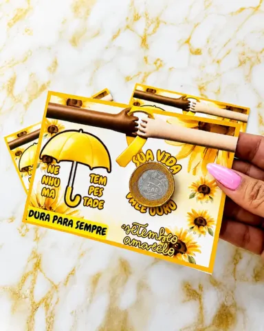 Lembrancinha Setembro Amarelo | Cartão para Imprimir. — amostra 1: Lembrancinha Setembro Amarelo, perfeita para ações de…