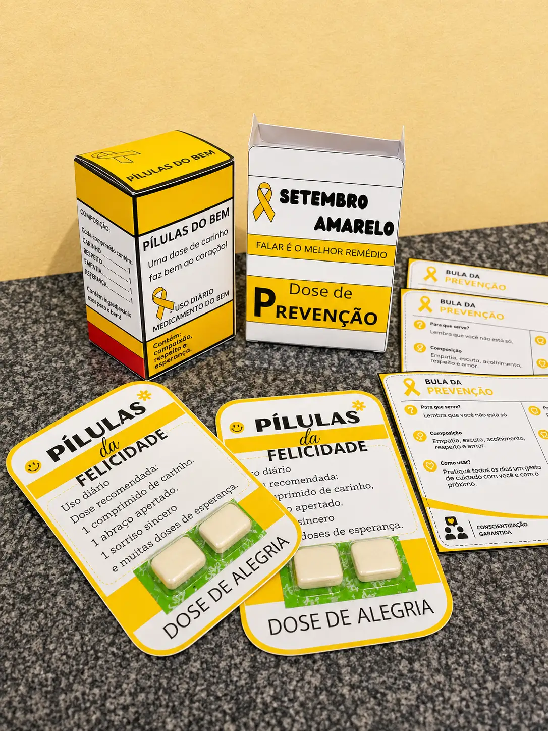 Lembrancinha Setembro Amarelo | Kit Pílulas do Bem em PDF — capa do material