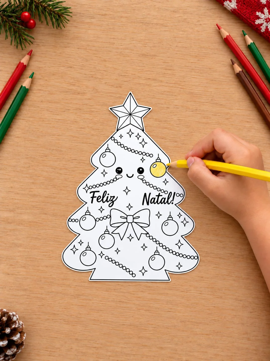 Lembrancinhas de Natal Papai Noel e Árvore Lápis PDF — amostra 4: Lembrancinhas de Natal com moldes de Papai Noel…