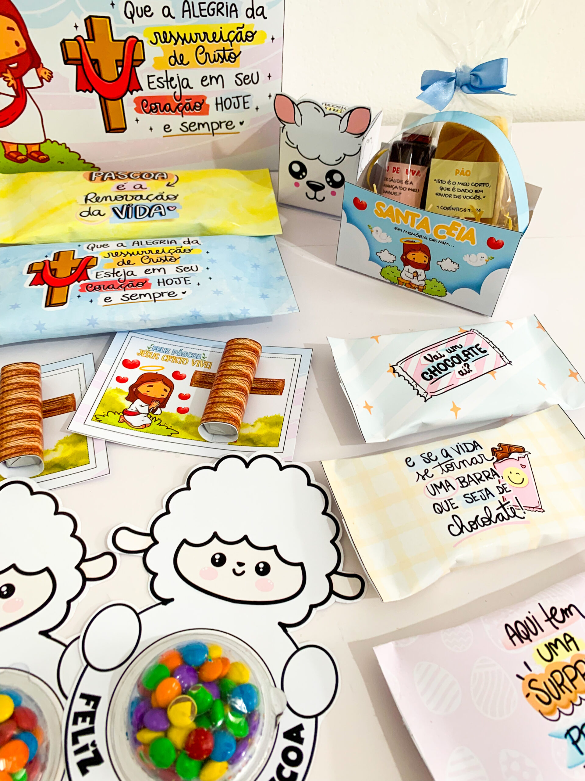 Lembrancinhas de Páscoa Cristã para imprimir — Anos Iniciais — amostra 6: Prepare a entrega de lembrancinhas de Páscoa…