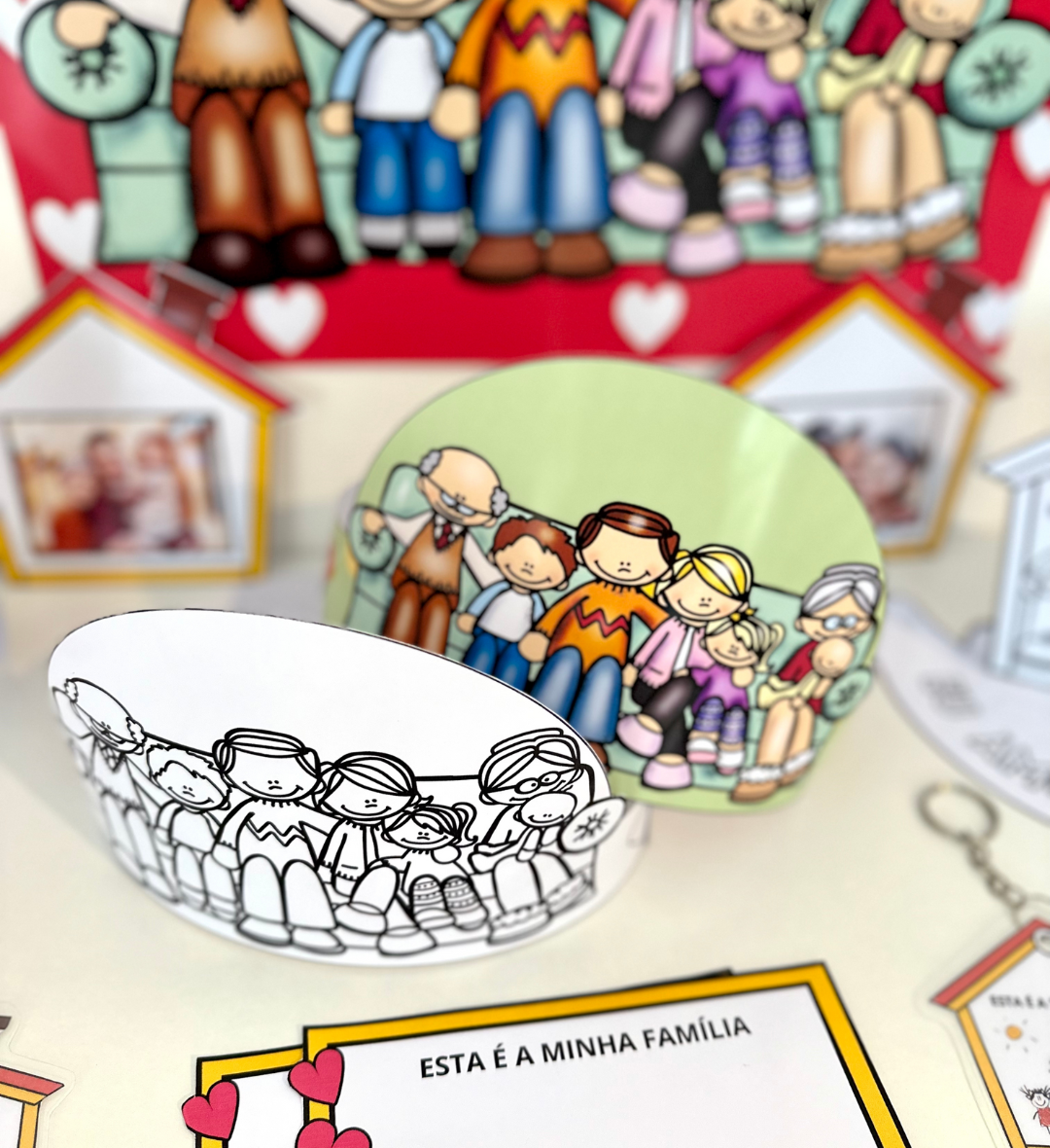 Lembrancinhas Dia da Família: Kit em PDF com Moldura — amostra 1: Lembrancinhas Dia da Família para imprimir