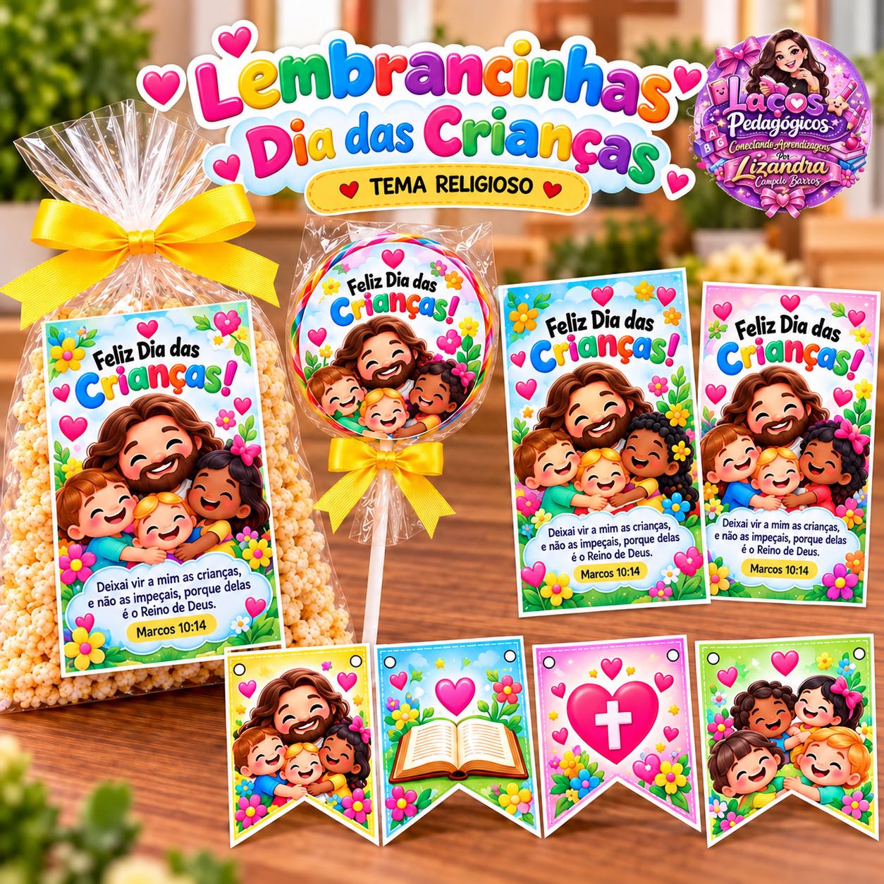 Lembrancinhas Dia das Crianças Tema Religioso – Kit Infantil Cristão — capa do material