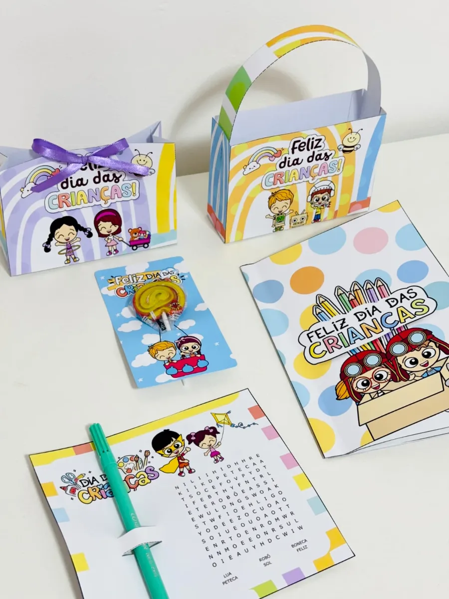 Lembrancinhas Dia das Crianças — Atividades para Educação Infantil: Lembrancinha dia das crianças com sacola,…