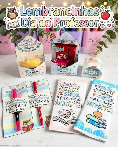 Lembrancinhas Dia do Professor - 4 modelos — capa do material