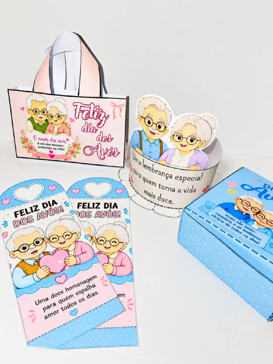 Lembrancinhas Dia Dos Avós – PDF para Imprimir — Alfabetização para Educação Infantil: Celebre o Dia dos Avós com um kit de…