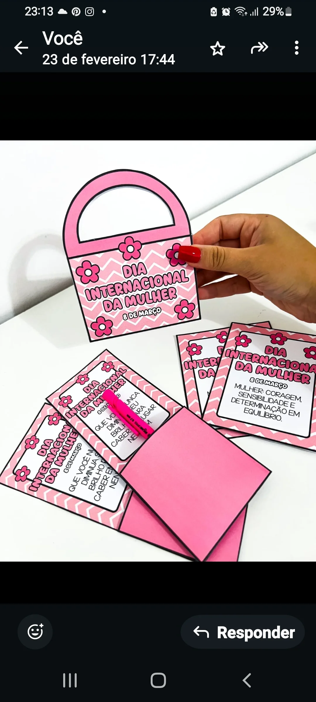 Lembrancinhas Dia Internacional da Mulher — amostra 1: Lembrancinhas Dia Internacional da Mulher🌹 O material pedagógico…