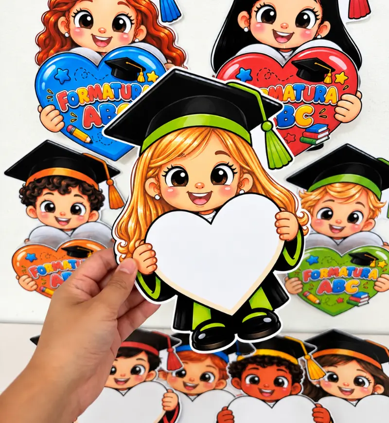 Lembrancinhas Formatura - Coração – PDF para Imprimir — amostra 5: LEMBRANCINHA DE FORMATURA ABC: UM CORAÇÃO CHEIO DE…