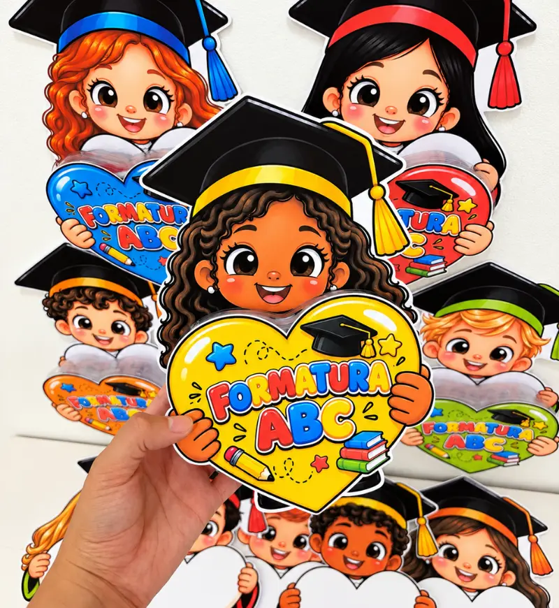 Lembrancinhas Formatura - Coração – PDF para Imprimir — amostra 6: LEMBRANCINHA DE FORMATURA ABC: UM CORAÇÃO CHEIO DE…