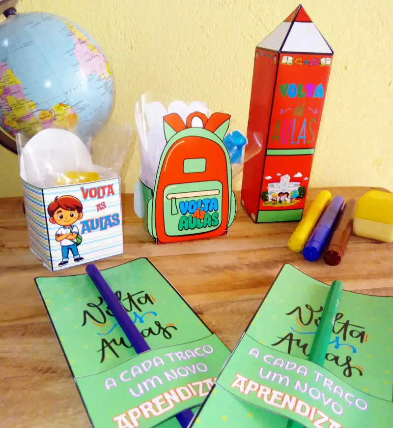 Lembrancinhas Volta às Aulas: 4 Modelos em PDF para Imprimir — Atividades para Educação Infantil: Receba a turma com um…
