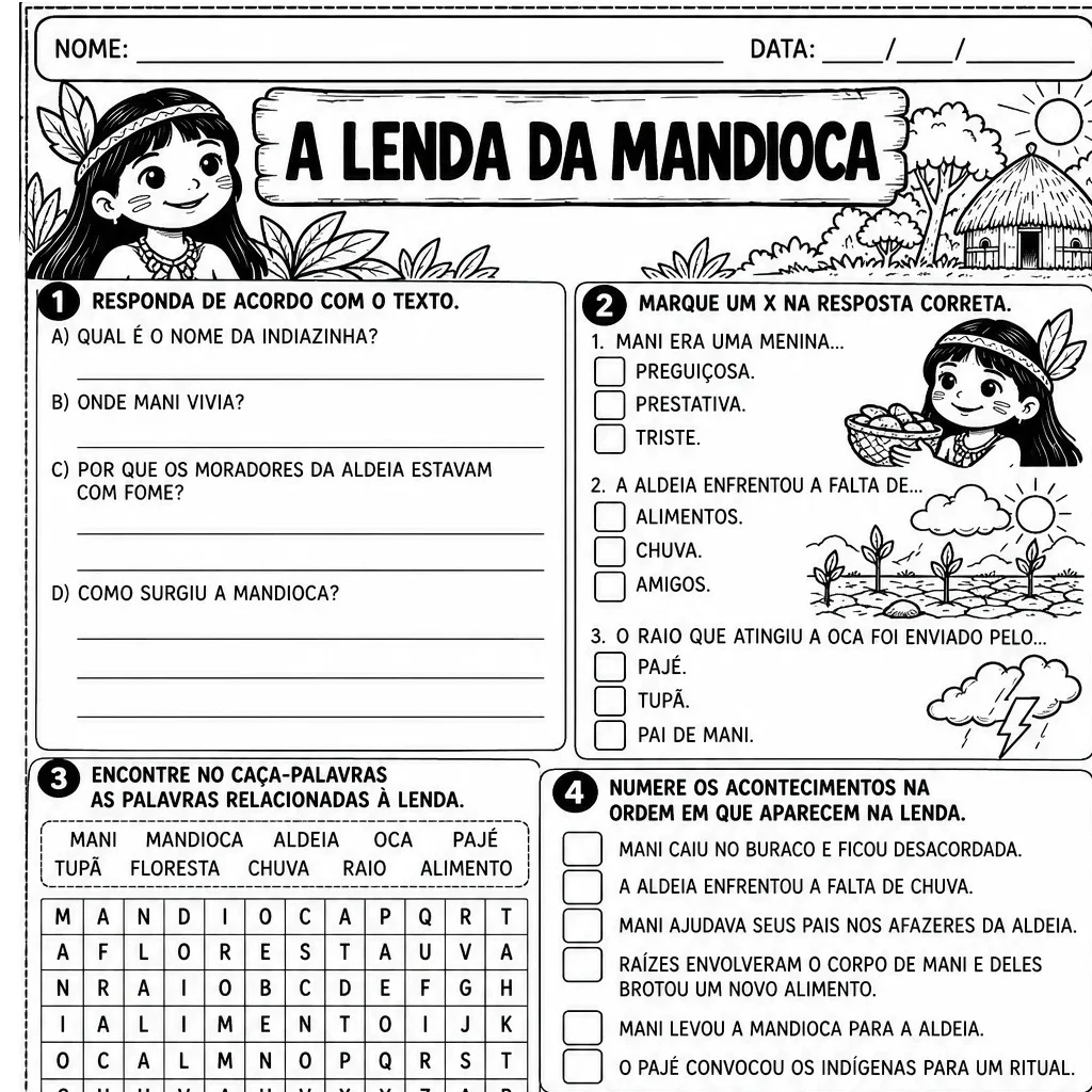 LENDA DA MANDIOCA - DIVERSIDADE CULTURAL E TRADIÇÕES INDIGENAS — amostra 4: Destinada aos estudantes do Ciclo de…