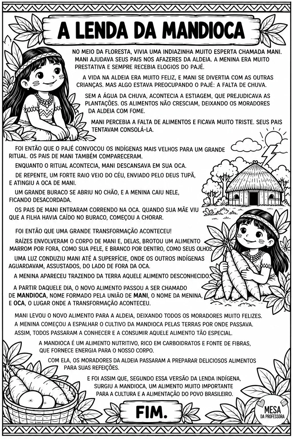 LENDA DA MANDIOCA - DIVERSIDADE CULTURAL E TRADIÇÕES INDIGENAS — amostra 5: Destinada aos estudantes do Ciclo de…