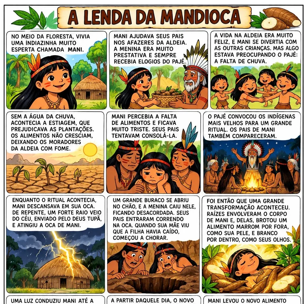 LENDA DA MANDIOCA - DIVERSIDADE CULTURAL E TRADIÇÕES INDIGENAS — capa do material