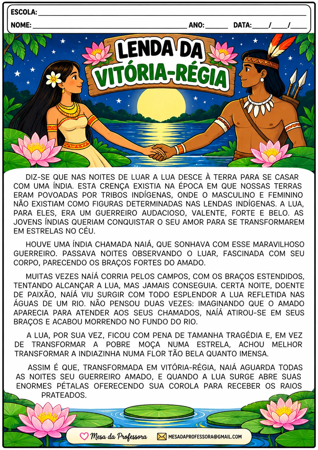 VITÓRIA RÉGIA - DIVERSIDADE CULTURAL E TRADIÇÕES INDIGENAS — capa do material