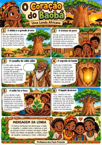 Lendas e culturas africanas "O coração do Baobá" 4º e 5º ano — amostra 1: O que é