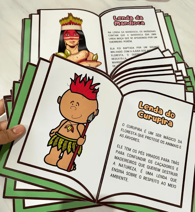 Lendas indígenas para imprimir: livro com 12 histórias ilustradas — amostra 1: Lendas indígenas para conhecer, contar e…