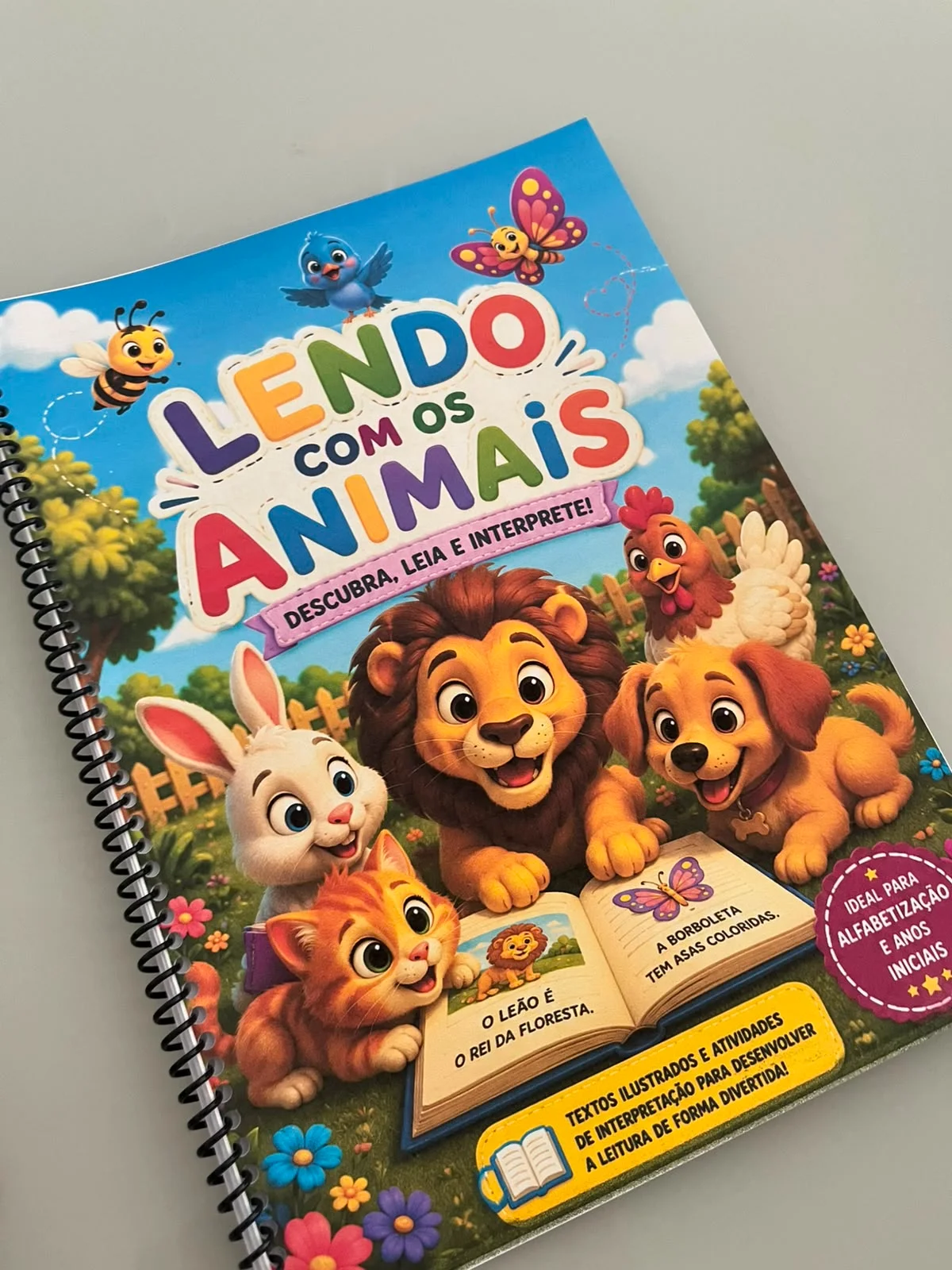 Lendo com os Animais – Leitura e Interpretação — Alfabetização para Educação Infantil: Apostila de leitura e interpretação…