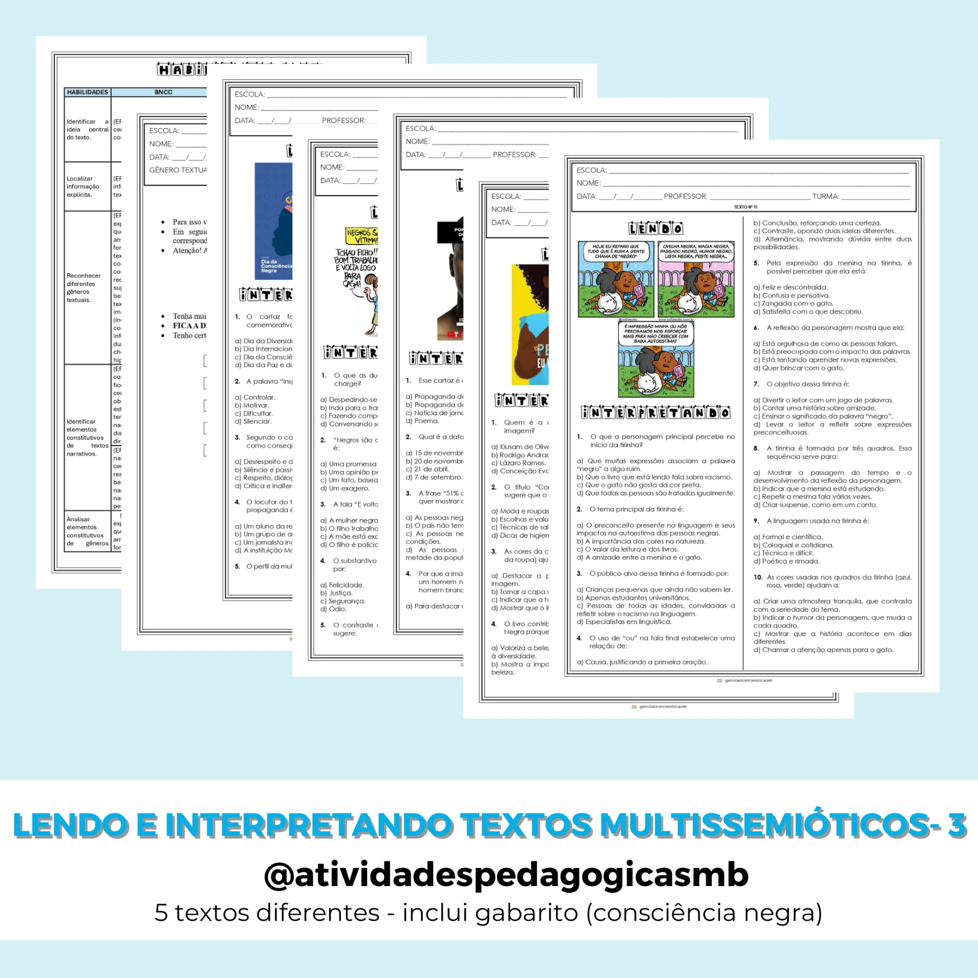 Lendo e Interpretando Textos Multissemióticos - combo 3 (PDF) — capa do material