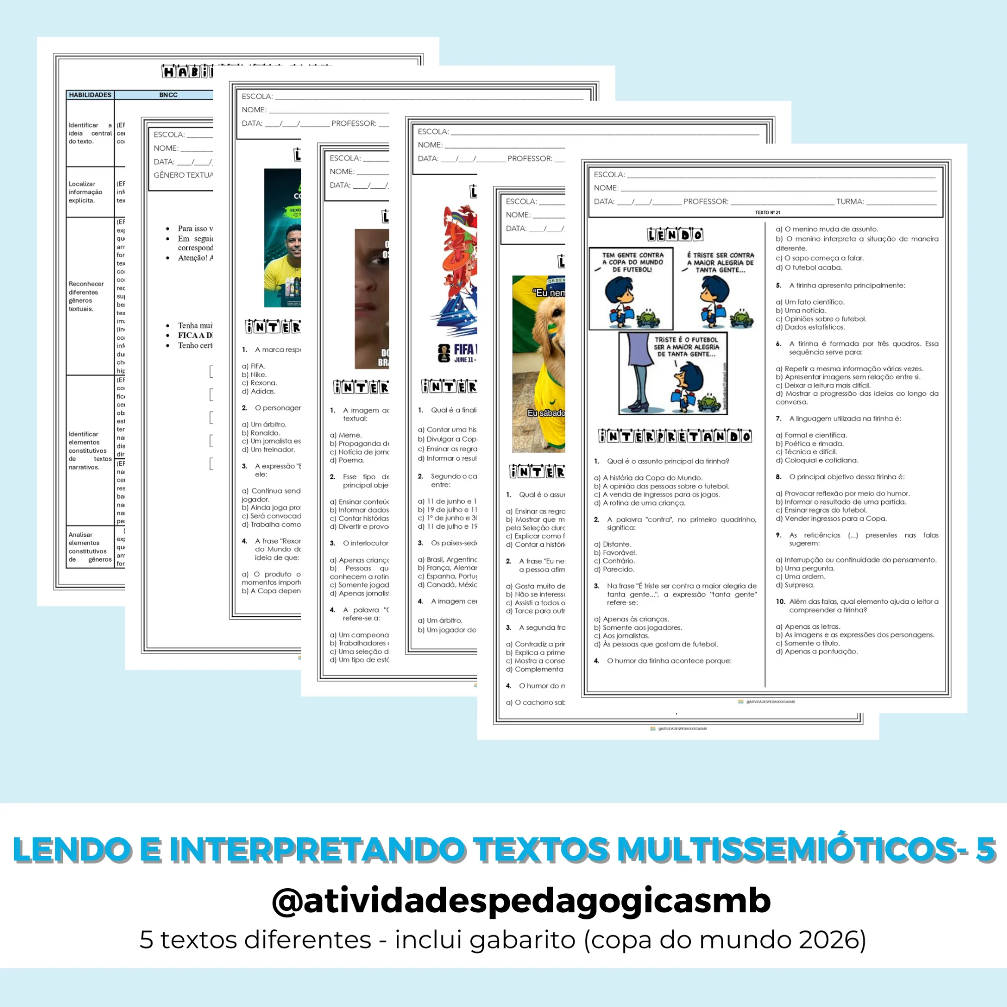 Lendo e Interpretando Textos Multissemióticos - combo 5 (PDF) — capa do material