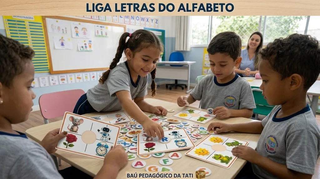 LIGA-LETRAS DO ALFABETO Descobrindo as letras através das imagens — capa do material