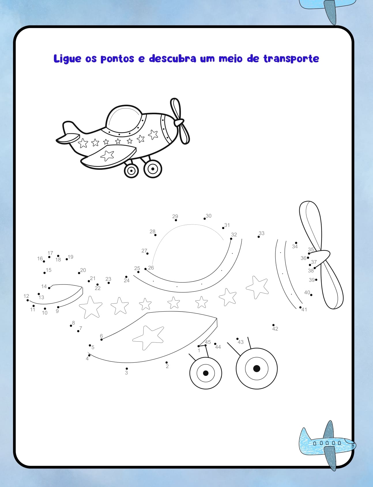 Ligue os pontos - meios de transporte – PDF para Imprimir | Educação Infantil e Anos Iniciais — amostra 1: Sobre o LIGUE OS…