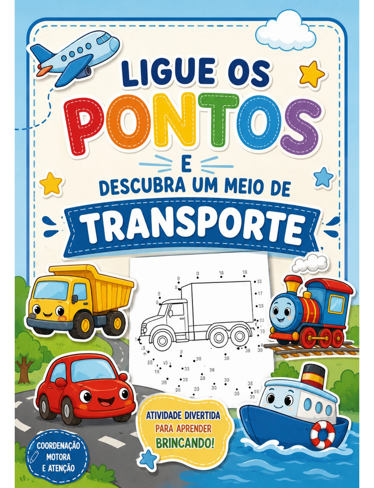 Ligue os pontos - meios de transporte – PDF para Imprimir | Educação Infantil e Anos Iniciais — Atividades para Educação…