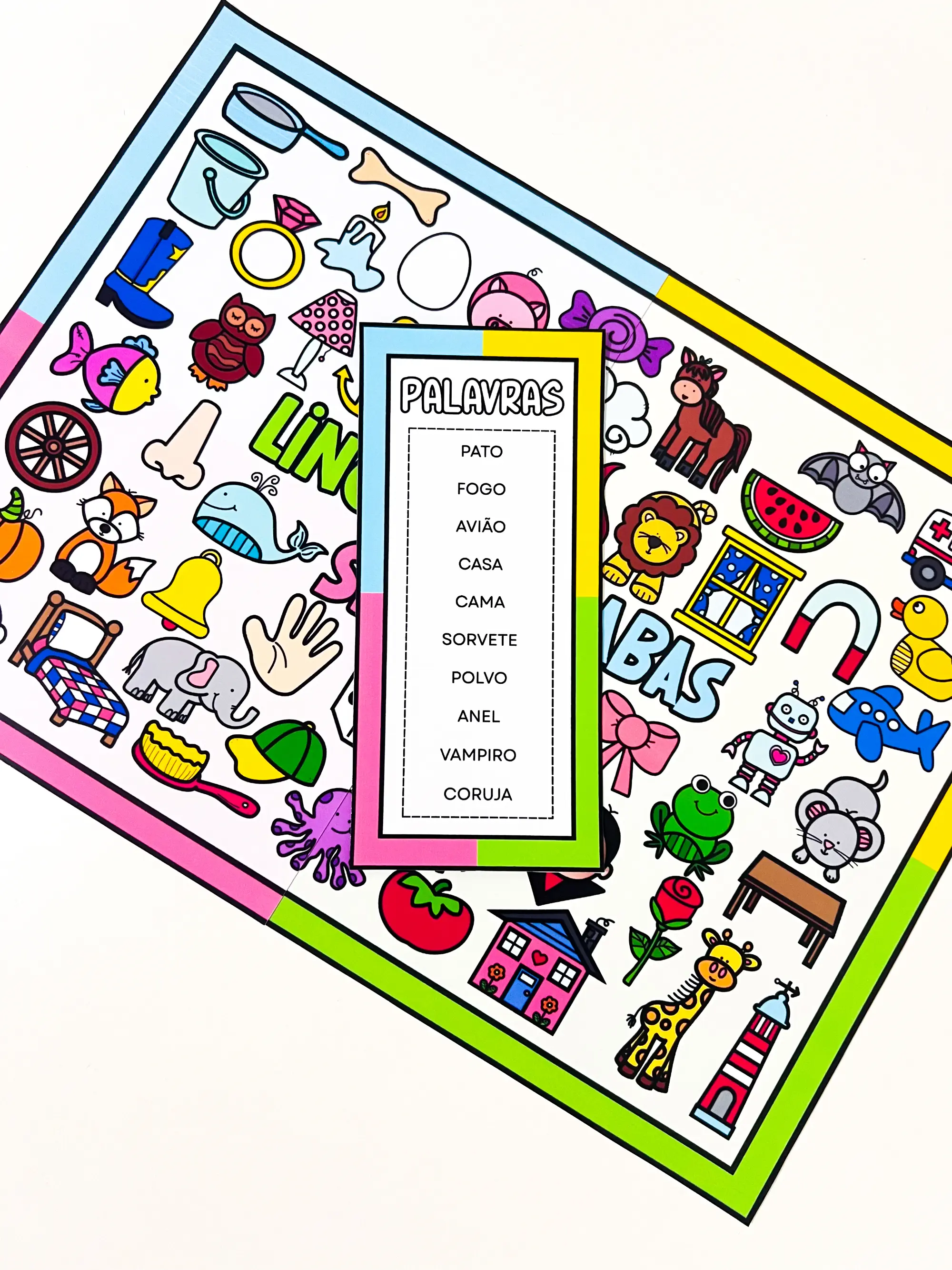 Lince de Palavras com Sílabas Simples para Alfabetização — amostra 1: Jogo Lince de Palavras com sílabas simples para…