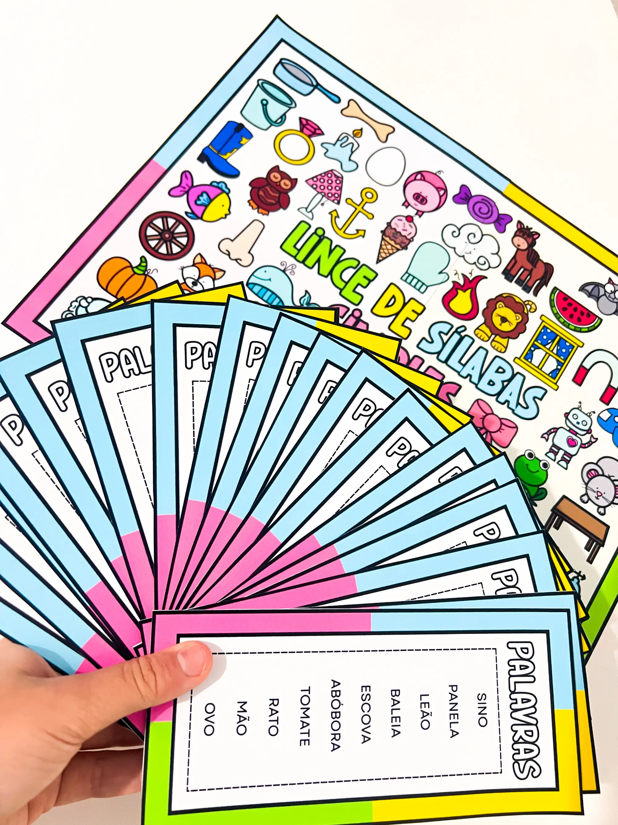 Lince de Palavras com Sílabas Simples para Alfabetização — amostra 3: Jogo Lince de Palavras com sílabas simples para…