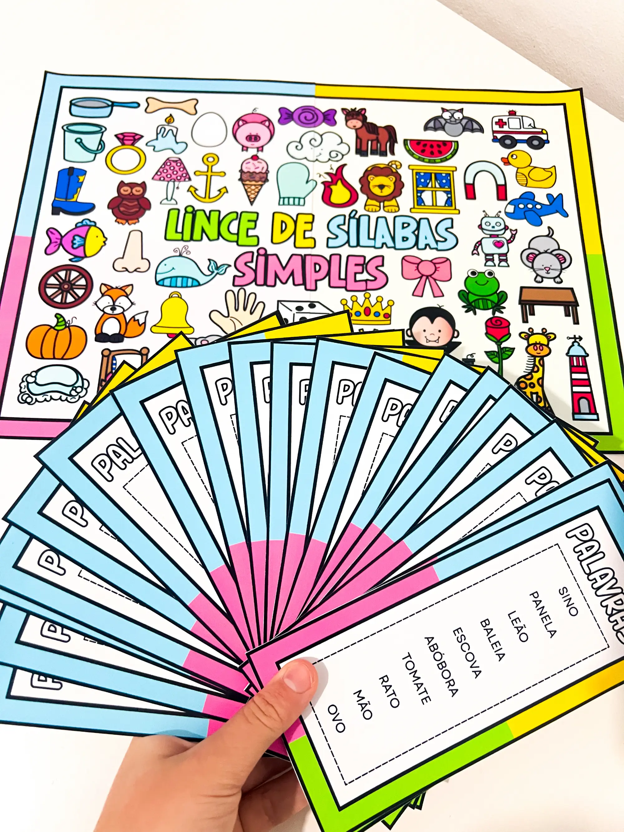 Lince de Palavras com Sílabas Simples para Alfabetização — amostra 4: Jogo Lince de Palavras com sílabas simples para…