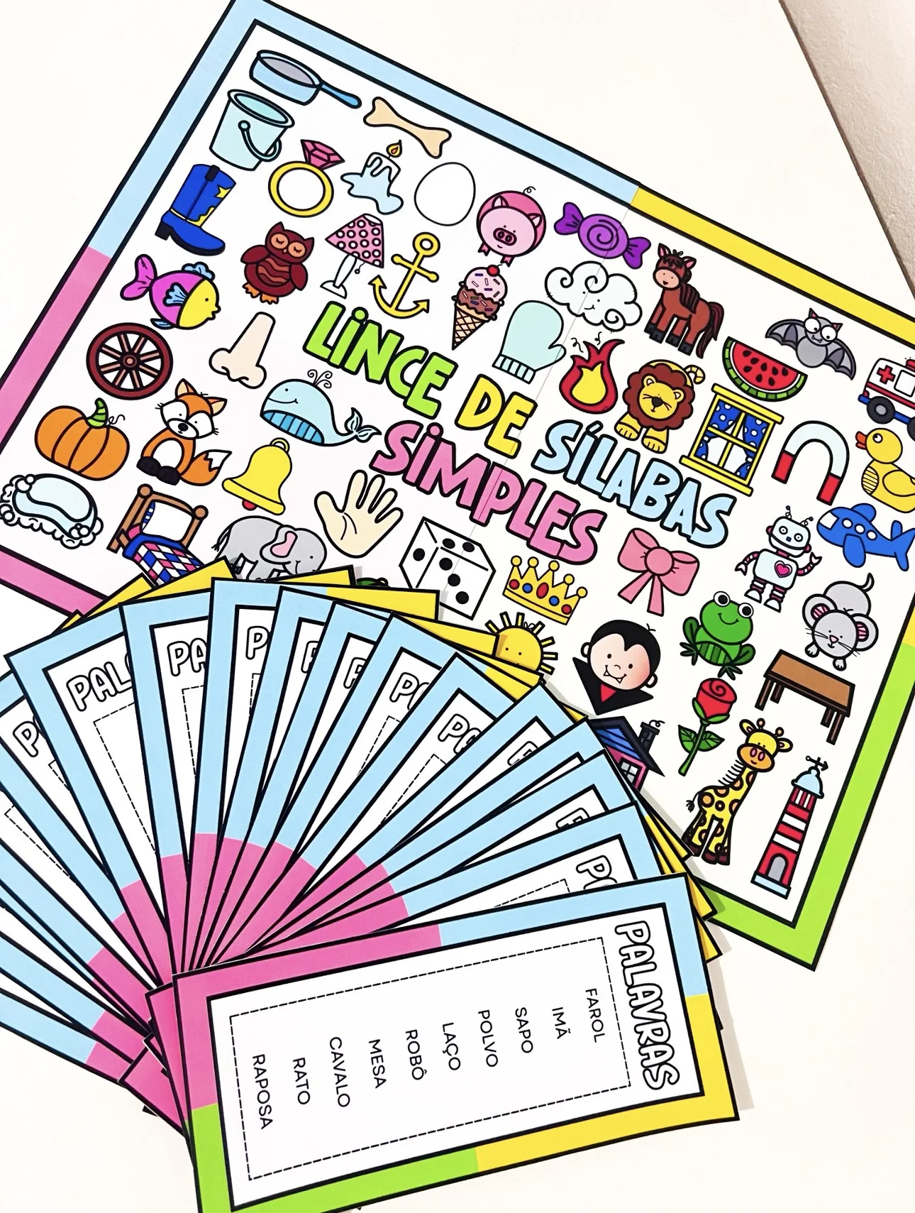 Lince de palavras sílabas simples — amostra 3: Lince de Palavras – Sílabas Simples Este material pedagógico é ideal para…