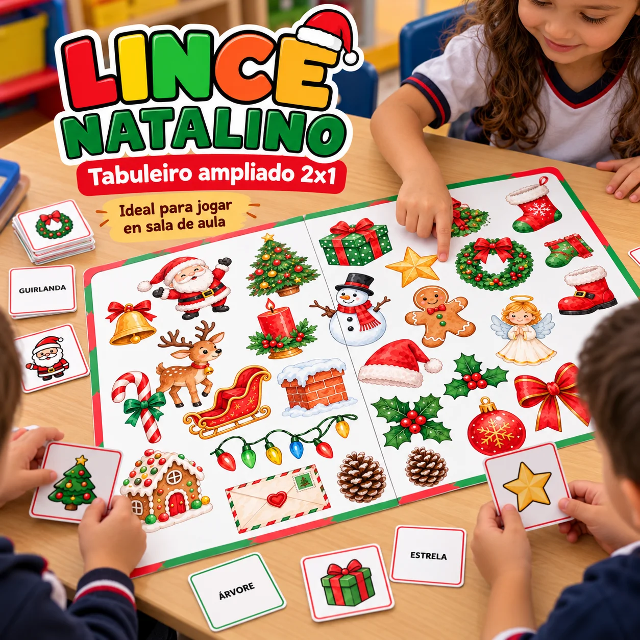 Lince Natalino – Jogo de Atenção, Observação e Alfabetização — Alfabetização para Educação Infantil: Jogo Lince Natalino…