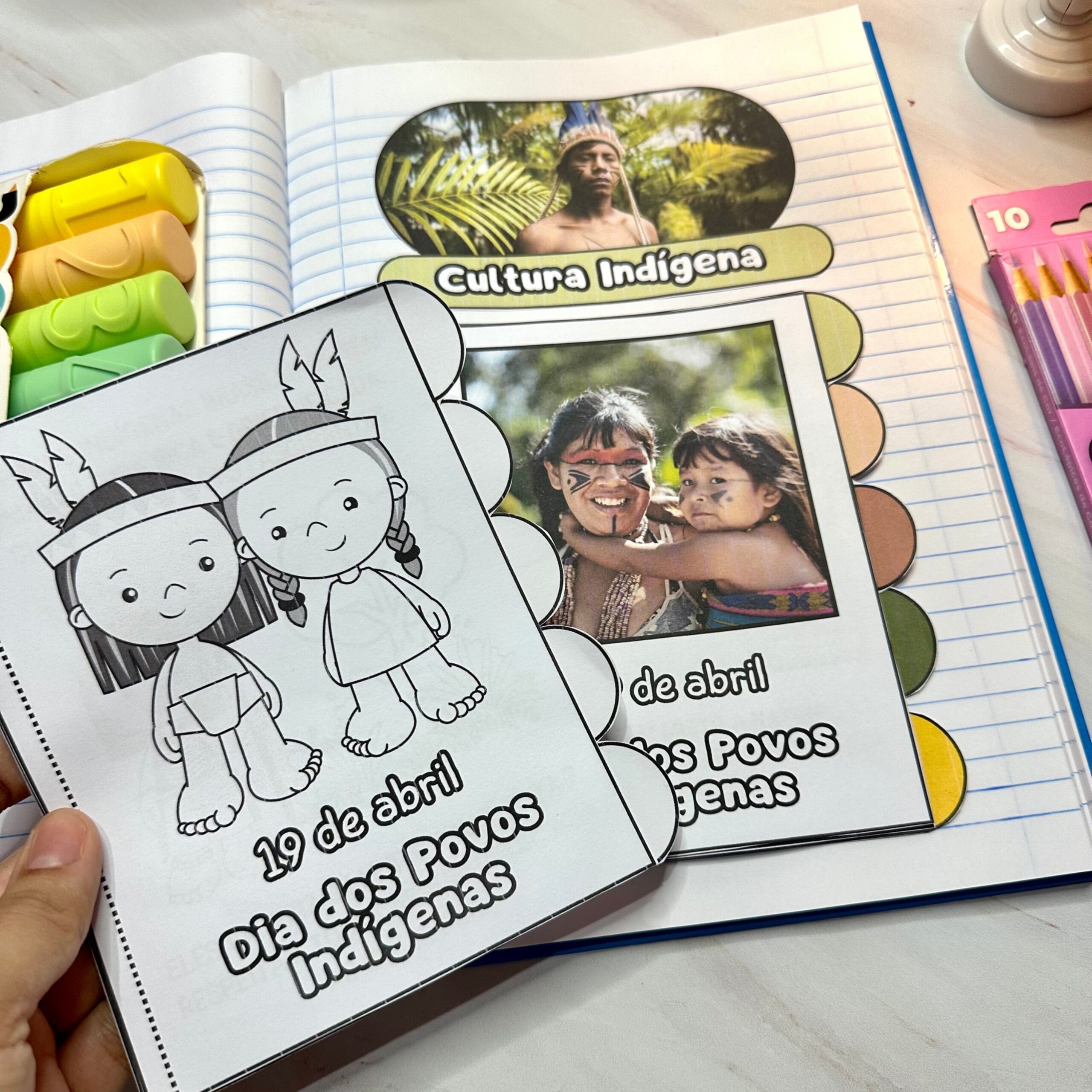 Livrinho da cultura indígena / povos originários – PDF para Imprimir — capa do material