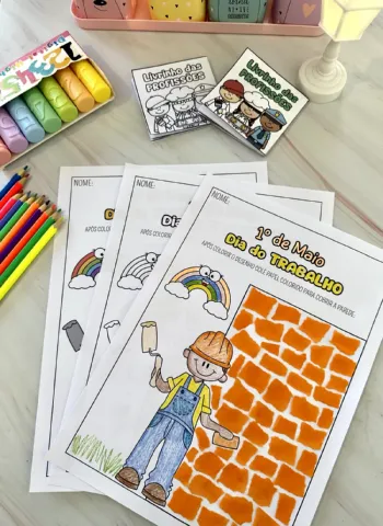 Livrinho Das Profissoes – PDF para Imprimir | Educação Infantil — amostra 1: O que vem no material