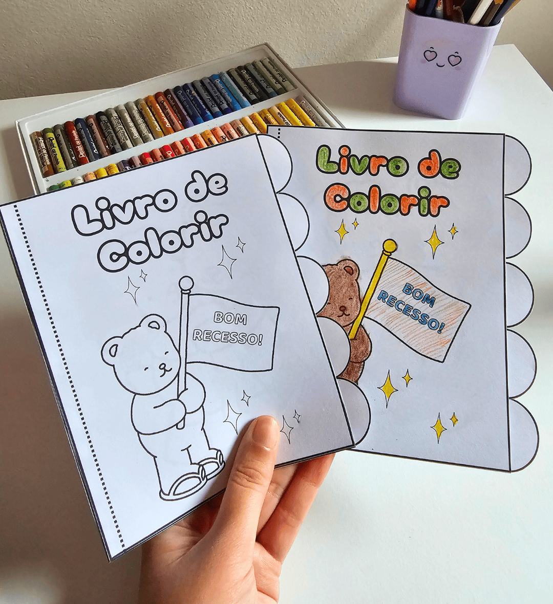 Livrinho de colorir Bom Recesso com imagens Bobbie Goods — Atividades para Educação Infantil: Um recurso para propor…