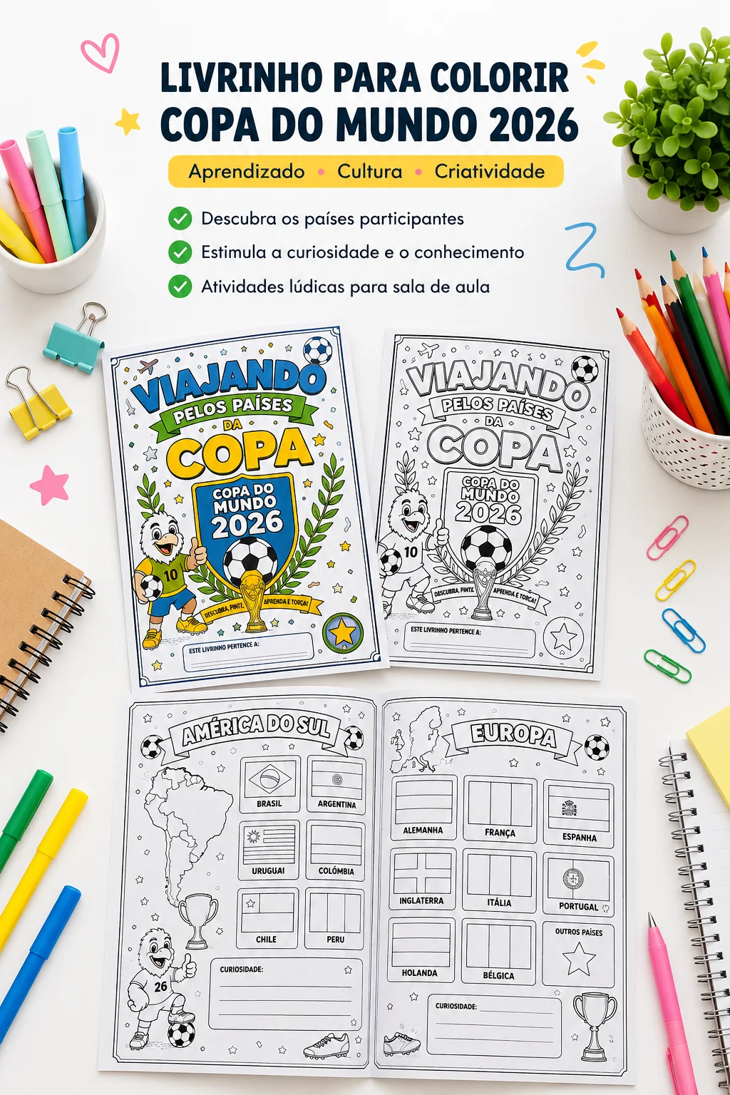 Livrinho de colorir países da copa — Alfabetização para Educação Infantil: LIVRINHO PARA COLORIR VIAJANDO PELOS PAÍSES DA…