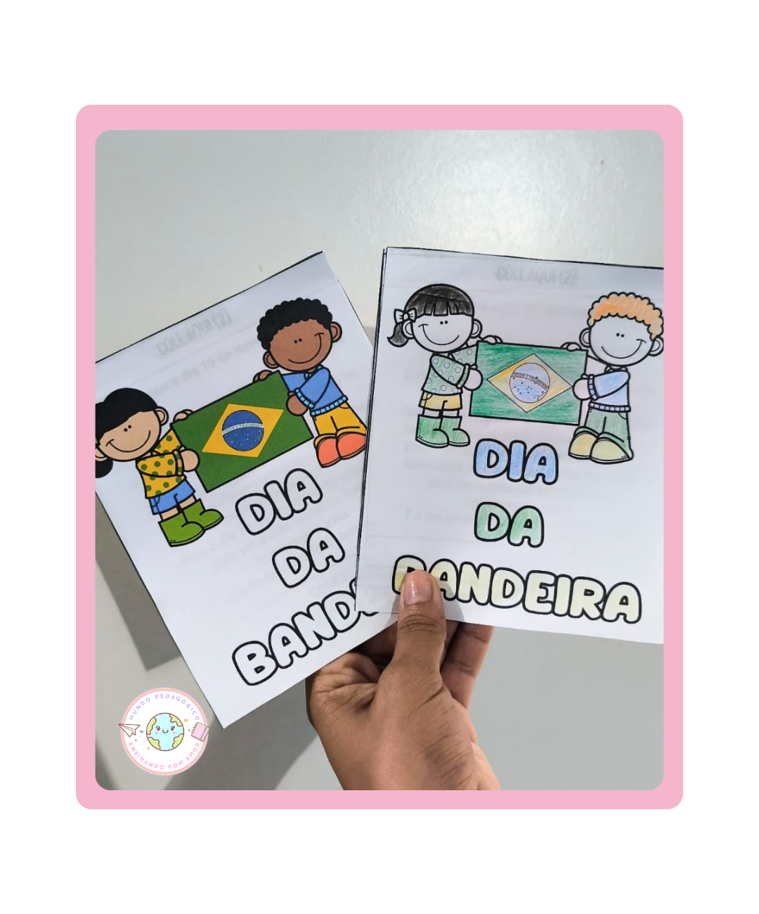 Livrinho de curiosidades da bandeira para imprimir — capa do material