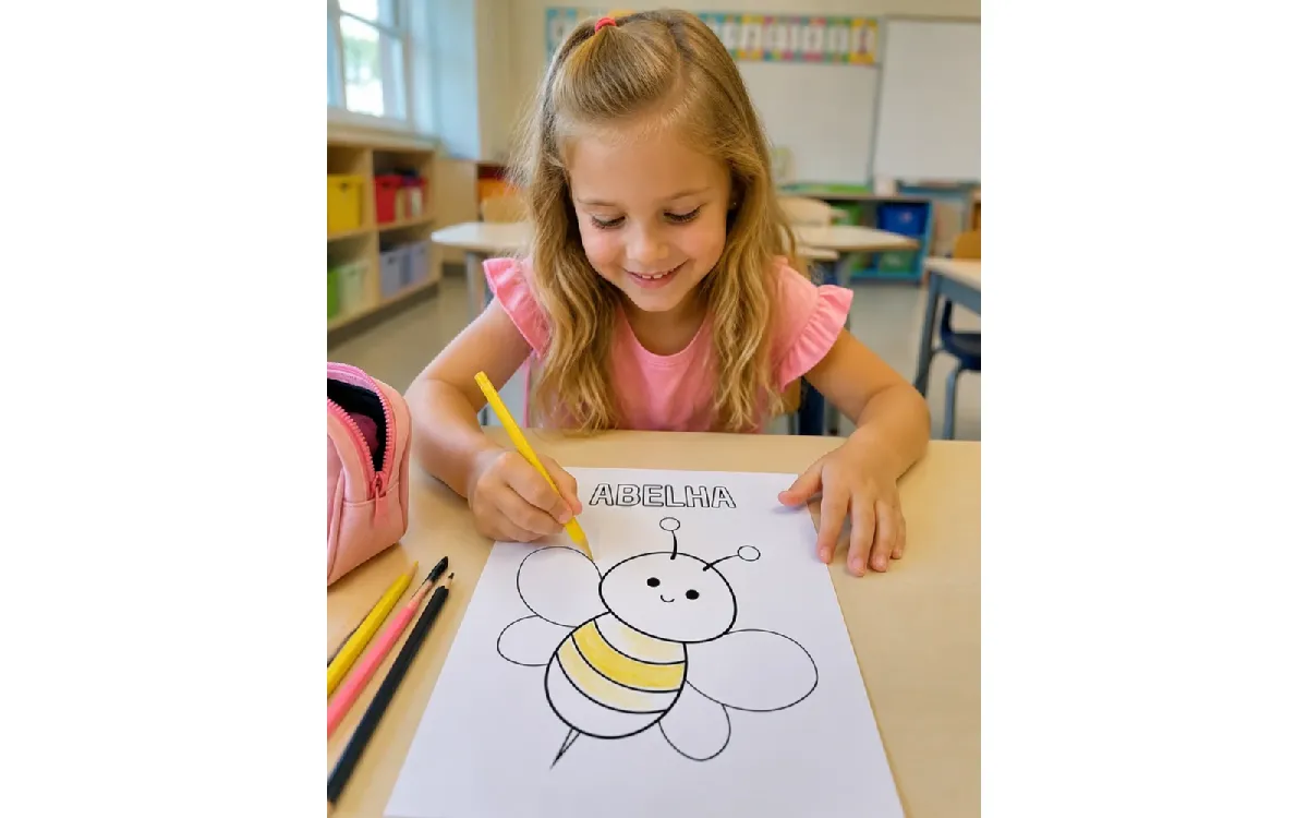 Livrinho de Insetos e Pequenos Animais para Colorir — Alfabetização para Educação Infantil: Livrinho com 9 desenhos de…