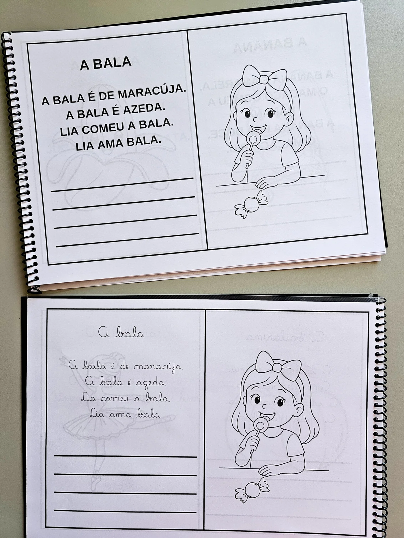 Livrinho de leitura sílabas simples letra bastão e cursiva — amostra 3: 📖✨ Livrinho de Leitura com Sílabas Simples Um…