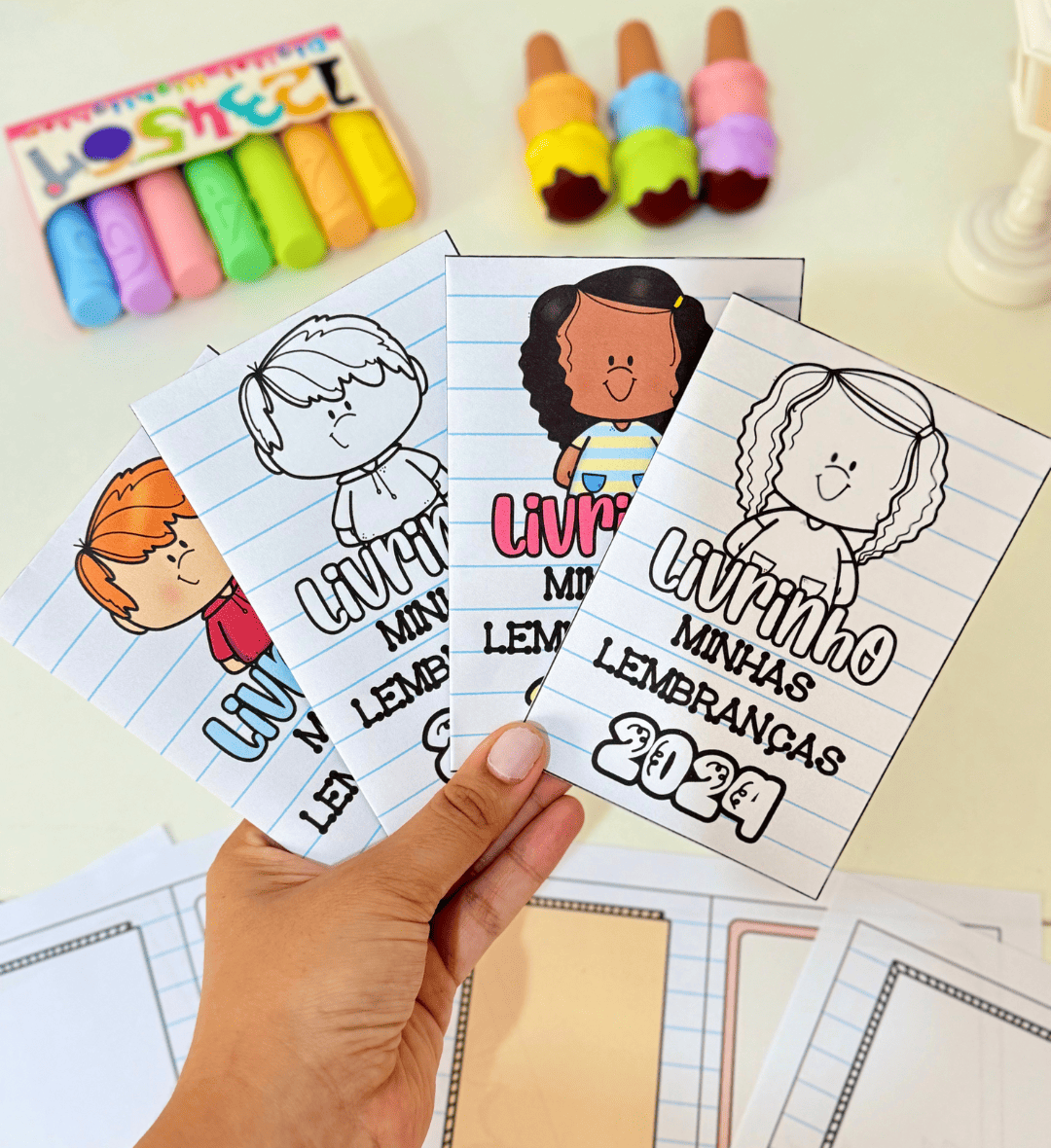 Livrinho de Lembranças 2024: PDF para Imprimir e Colorir — Atividades para Educação Infantil: Retome as vivências de 2024…