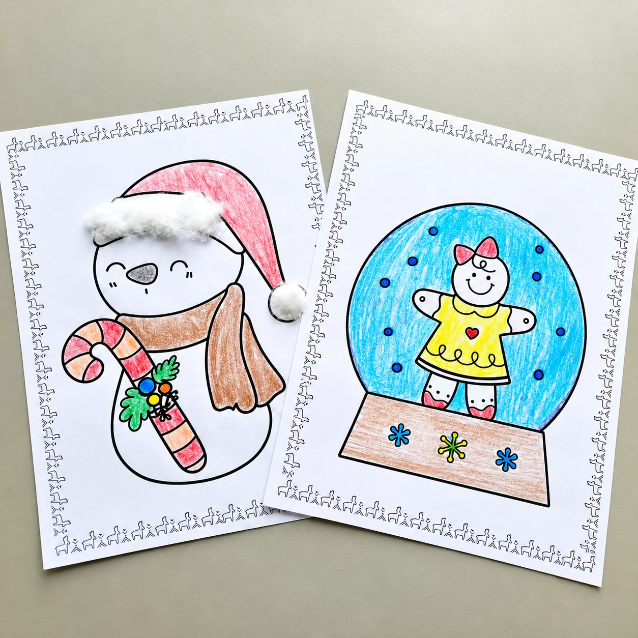 Livrinho de Natal para Colorir – 14 Desenhos para Imprimir — amostra 2: Livrinho de Natal com 14 desenhos para colorir e…
