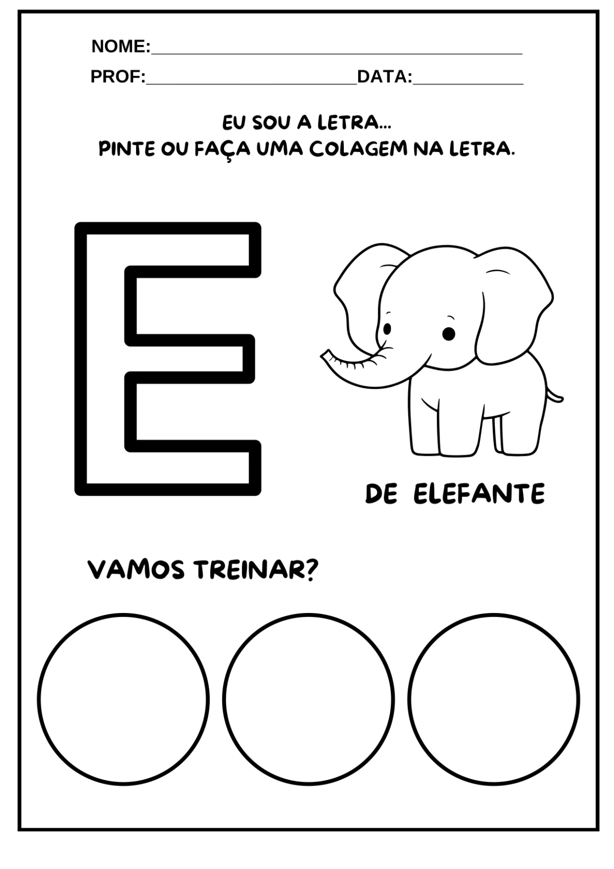 Livrinho do Alfabeto para Montar e Colorir (PDF) — amostra 3: Livrinho para montar, colorir e explorar cada letra do…