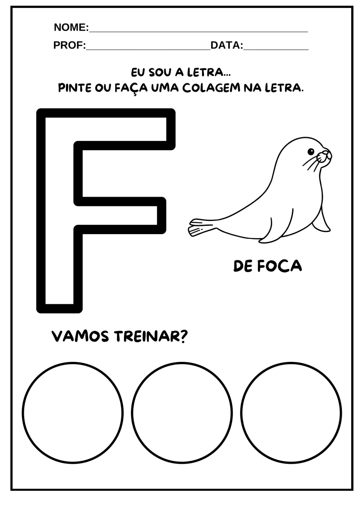Livrinho do Alfabeto para Montar e Colorir (PDF) — amostra 4: Livrinho para montar, colorir e explorar cada letra do…