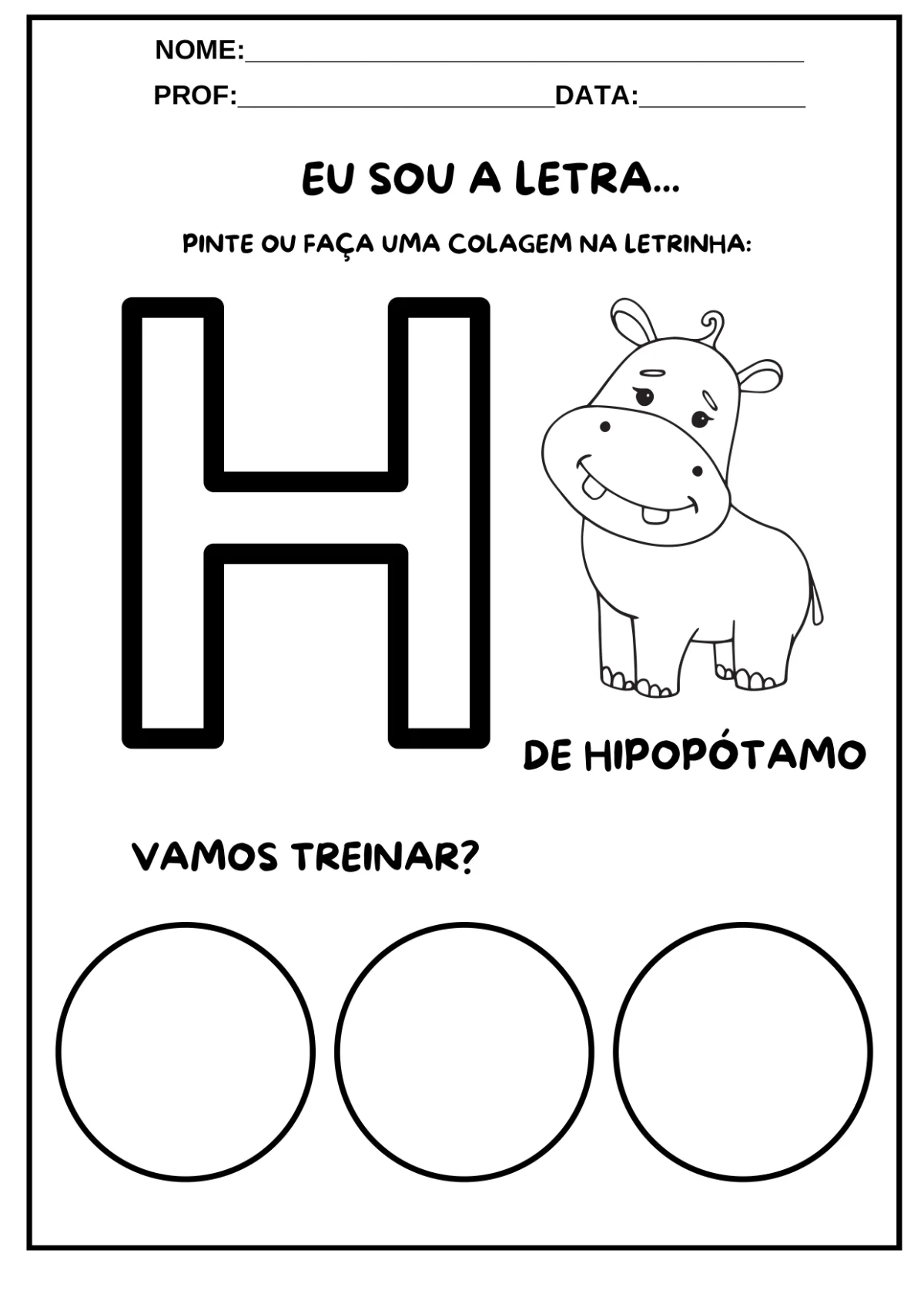 Livrinho do Alfabeto para Montar e Colorir (PDF) — amostra 5: Livrinho para montar, colorir e explorar cada letra do…