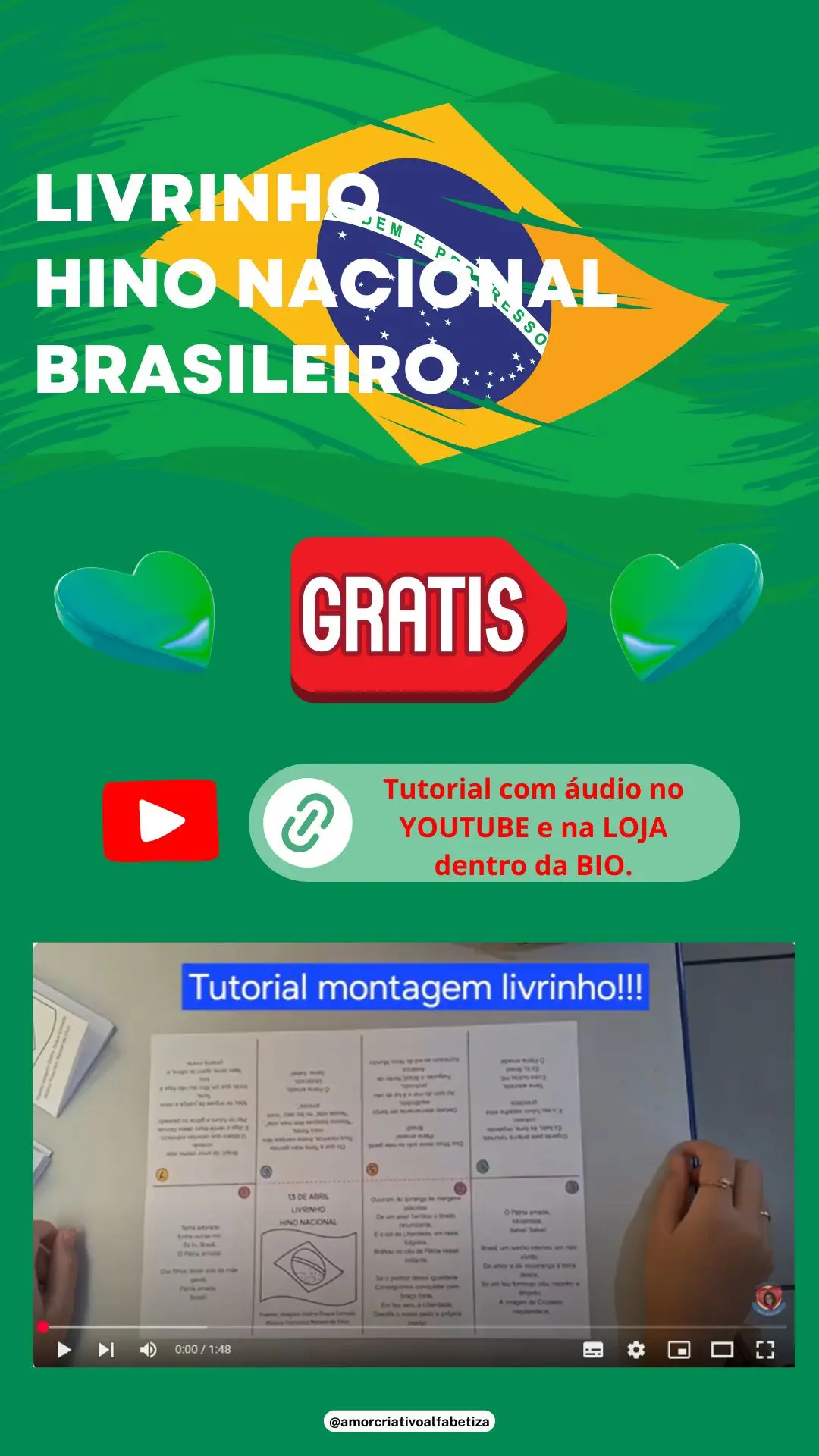 Livrinho Hino Nacional para imprimir! – Atividade Pedagógica — Datas comemorativas para 3º ano: GRÁTIS PARA PROFESSORES