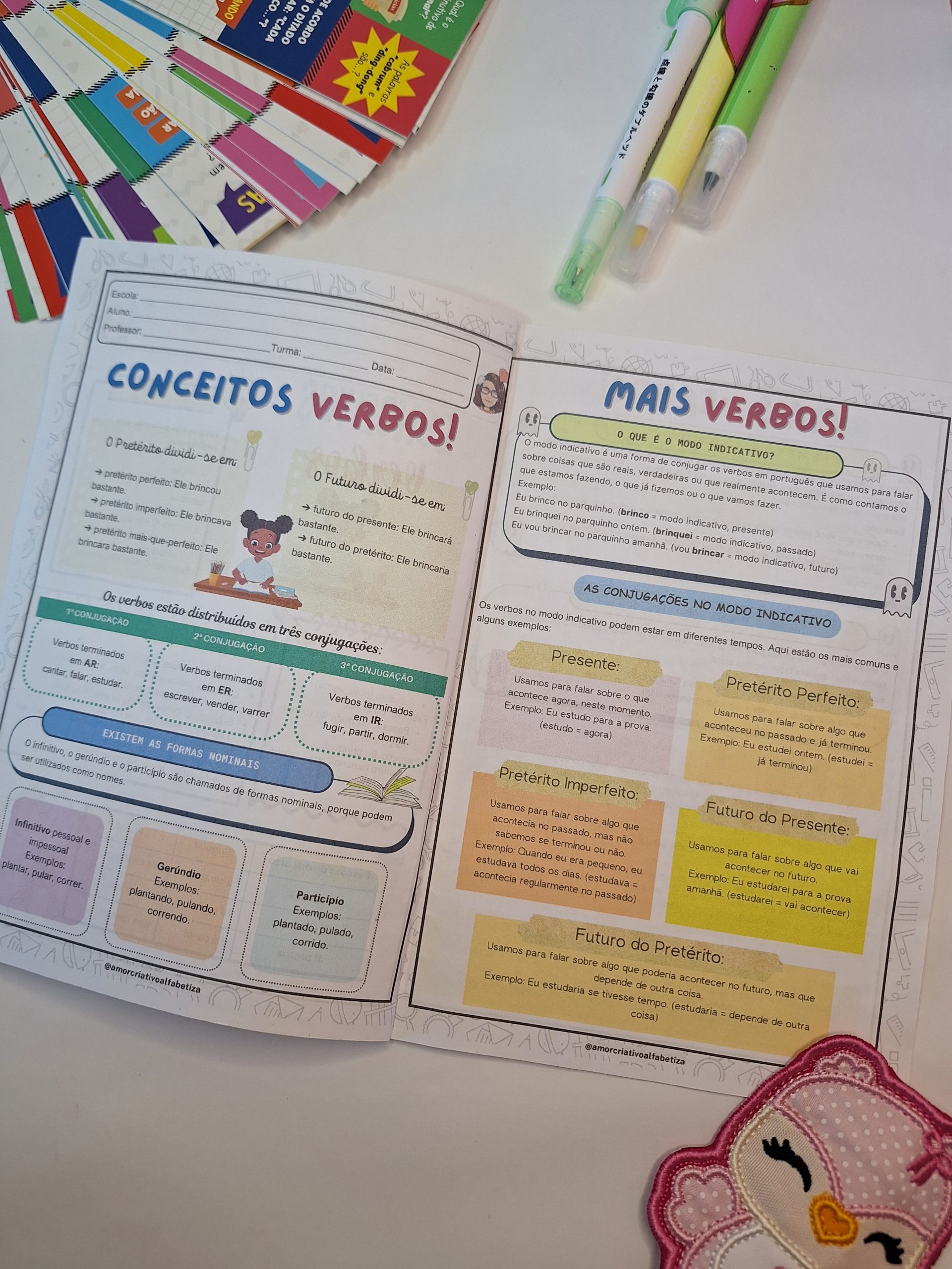 Livrinho Interativo Conjugando Verbos + Lata dos verbos – PDF para Imprimir | 6º ano — amostra 3: Formato e entrega