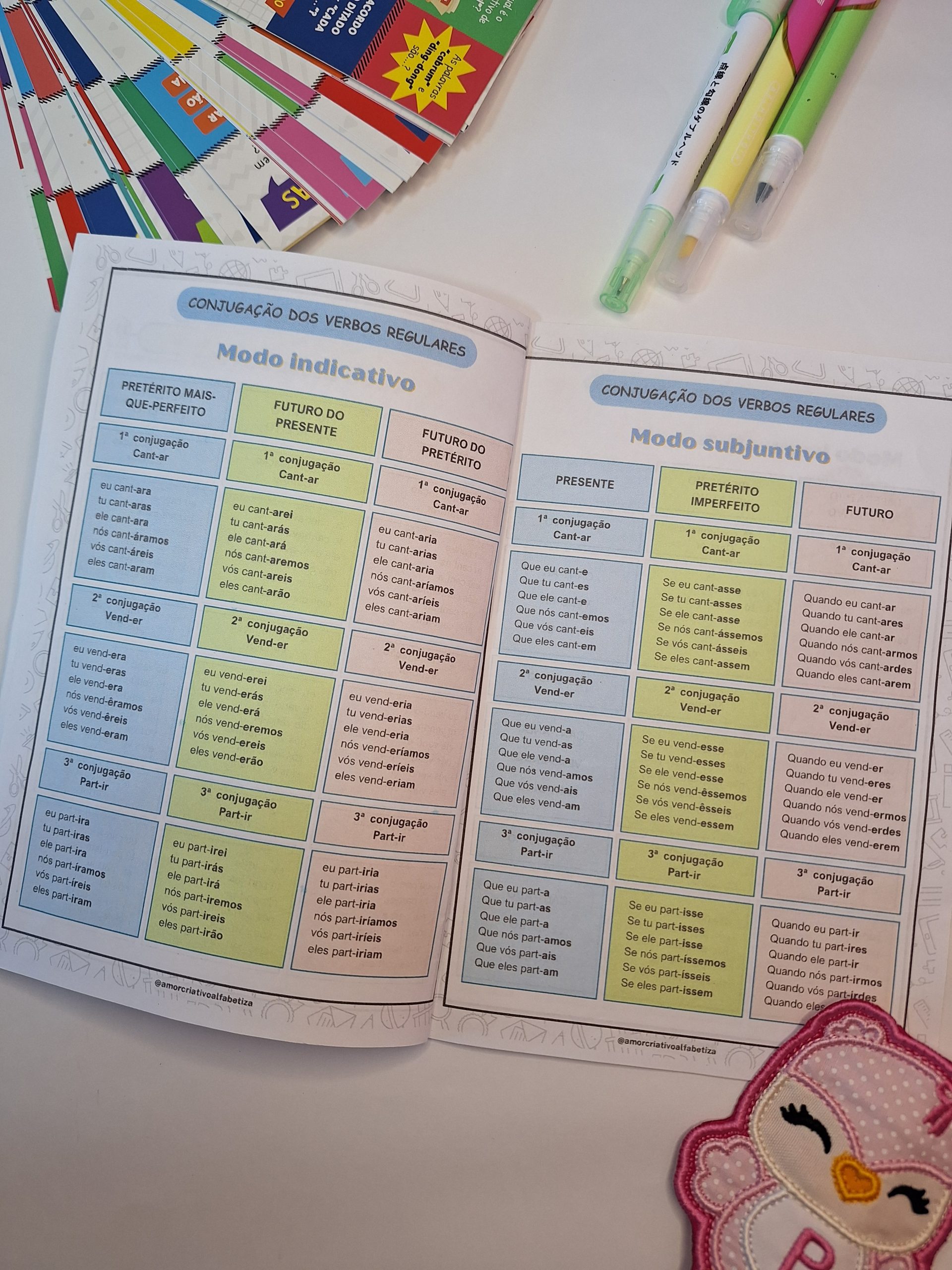 Livrinho Interativo Conjugando Verbos + Lata dos verbos – PDF para Imprimir | 6º ano — amostra 4: Livrinho Interativo…