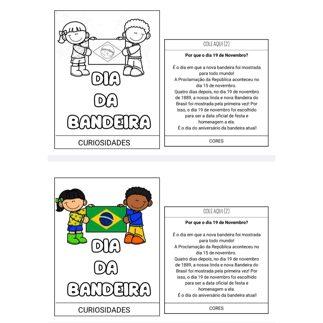 Livrinho Interativo “Curiosidades – Dia da Bandeira” — amostra 4: ✨ Trabalhe o Dia da Bandeira de forma leve, lúdica e…
