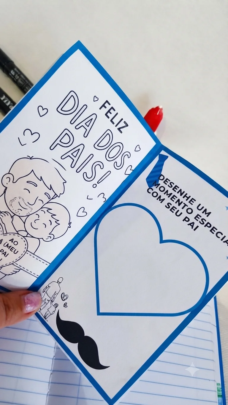 Livrinho Interativo Dia dos Pais em PDF | Atividade Afetiva para Educação Infantil — amostra 2: Um livrinho interativo…