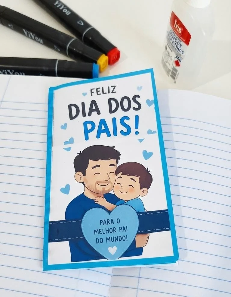 Livrinho Interativo Dia dos Pais em PDF | Atividade Afetiva para Educação Infantil — amostra 3: Um livrinho interativo…