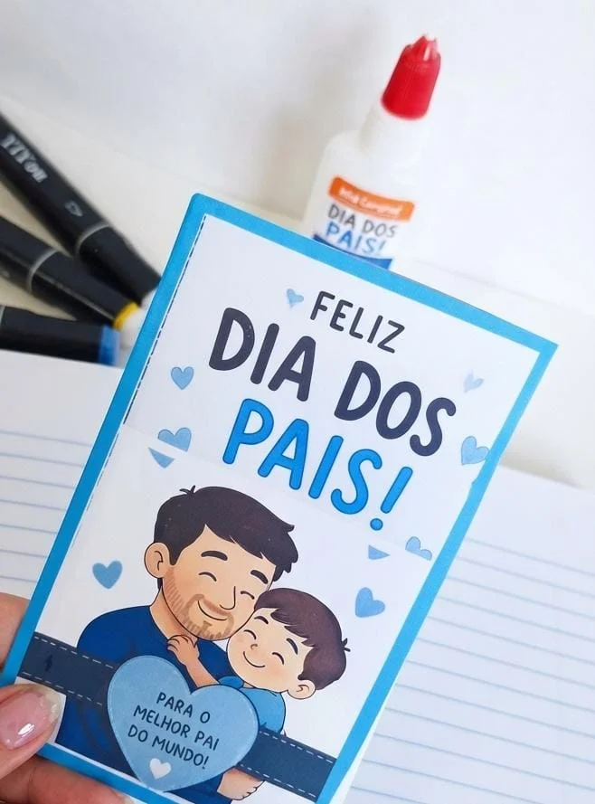 Livrinho Interativo Dia dos Pais em PDF | Atividade Afetiva para Educação Infantil — capa do material