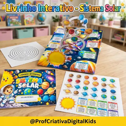Livrinho Interativo Sistema Solar - Recurso Pedagógico — capa do material